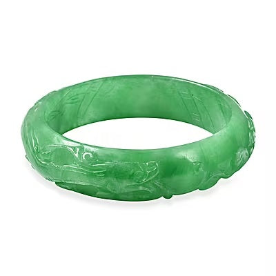 Carved Jade Dragon Bangle