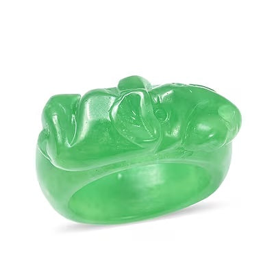 Jade Elephant Ring