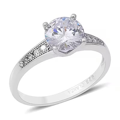 A Classy Rhodium Shoulder Ring