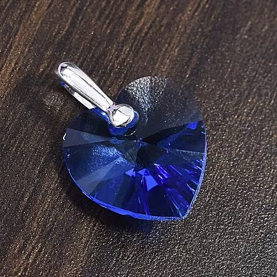 Stunning Swarovski Sapphire Heart Pendant