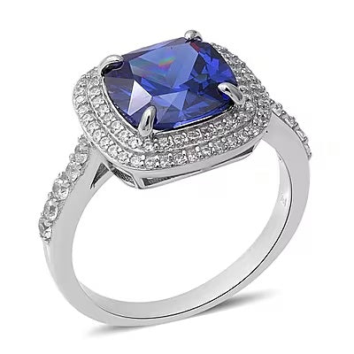 A Striking Rhodium Overlay Ring