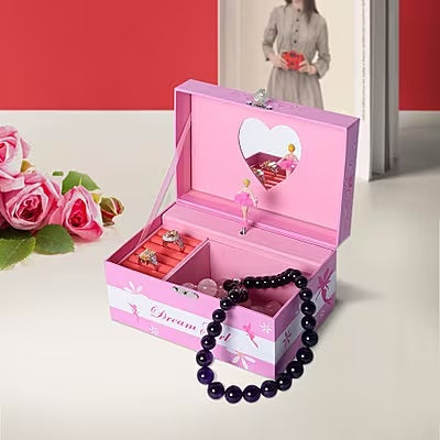 Music Jewellery Box in Pink