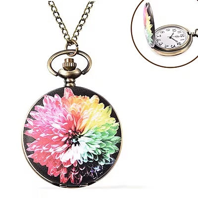 Flower Design Pocket Watch