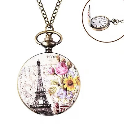 Paris Eiffel Tower Pocket Watch
