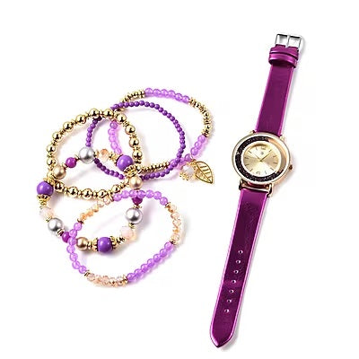 Purple Watch and Bangle Set
