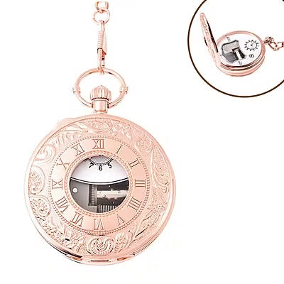 A Musical Pocket Watch in Rose Gold Tone