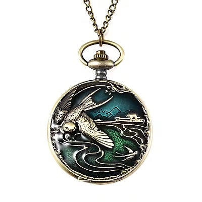 Swallow Pattern Enamelled Pocket Watch