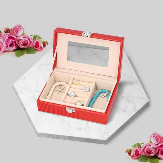 Red Anti-Tarnish Jewellery Box