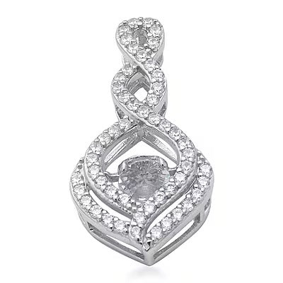 An Appealing Rhodium-Plated Pendant