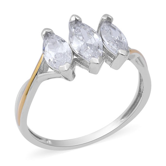 Two-Tone Trilogy Ring